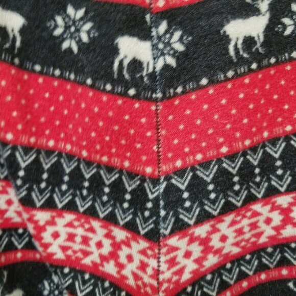 Pink Republic leggings Small Christmas XMas reindeer fair isle snowflake holiday - Picture 10 of 13